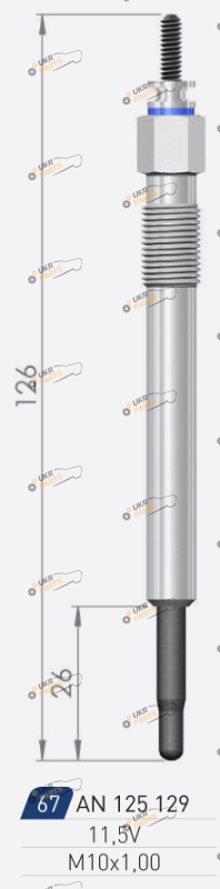 Свеча накаливания A-N PARTS 125 129